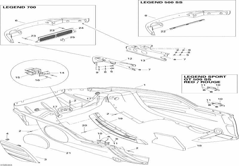 Skidoo Legend 700, 2004 - Bottom Pan