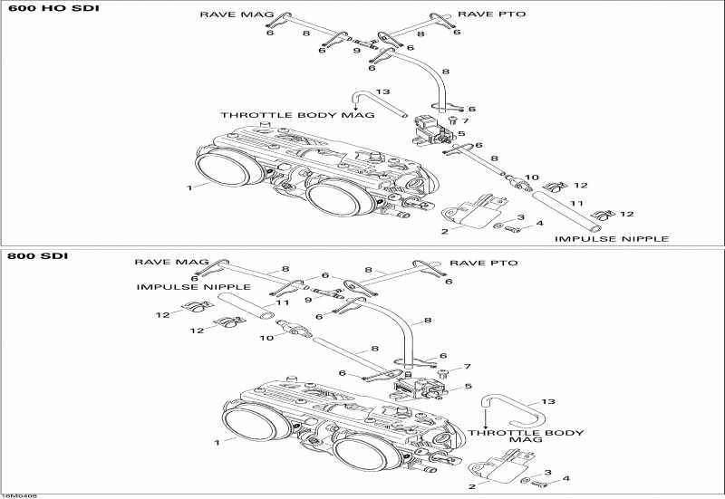 snowmobile Skidoo  Legend 800 SDI, 2004 - Throttle Body