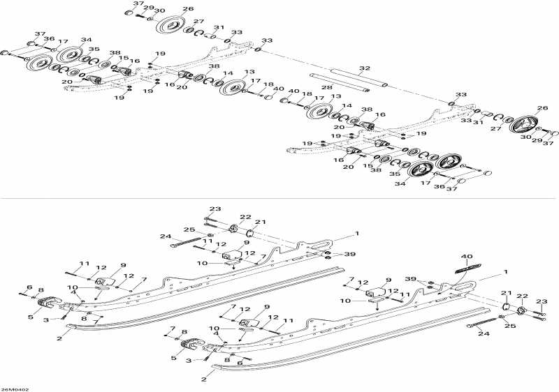 �������� BRP SkiDoo ������ MX Z 380F, 2004 - Rear Suspension (mx Z)