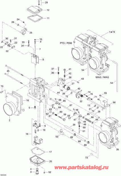 snowmobile Ski Doo ������ MX Z 500SS Trail/Adrenaline, 2004 - Carburetors (500 Ss)