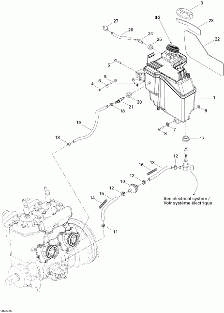   MX Z 500SS Trail/Adrenaline, 2004 - Oil Tank