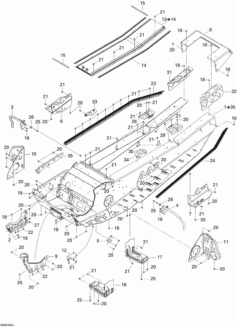 snowmobile Skidoo MX Z 600 HO Renegade/Renegade X, 2004 - 