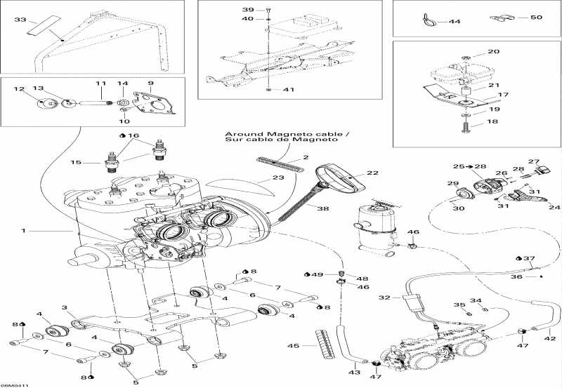 �������� BRP MX Z 600 HO SDI, 2004 - Engine Support
