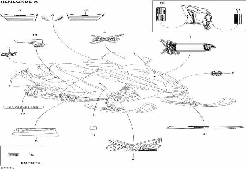 ��������  MX Z 600 HO SDI, 2004 - Decals (renegade X)