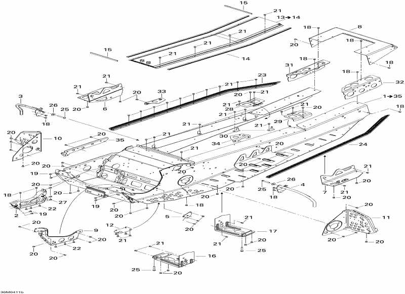 snowmobile BRP SkiDoo  MX Z 600 HO SDI, 2004 - Frame (renegade X)