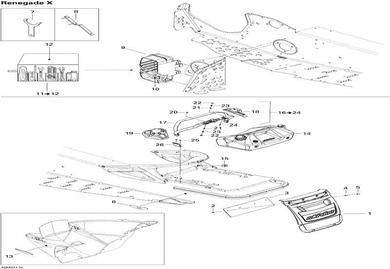 snowmobile Skidoo MX Z 600 HO SDI, 2004 ������ - Utilities (renegade X)