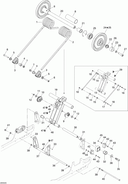  Skidoo MX Z 800 HO Adrenaline/X, 2004 - Rear Arm