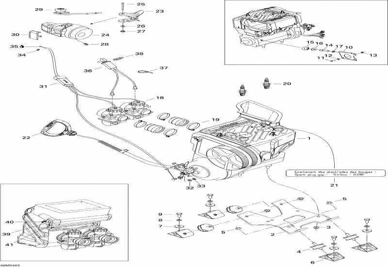 snowmobile Skidoo  Skandic 550F, 2004 -  System, Skandic 550f