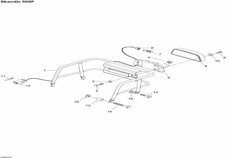 snowmobile SkiDoo Skandic 550F, 2004  - Luggage Rack Skandic 550f