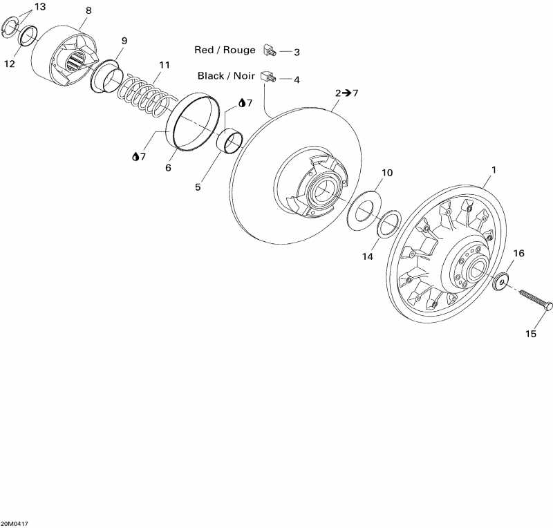 Skidoo Skandic LT 440F, 2004 - Driven Pulley