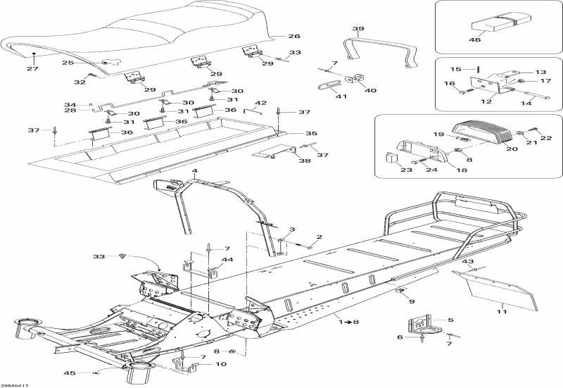 �������� SKIDOO Skandic LT 440F, 2004 - Frame, Seat And Accessories