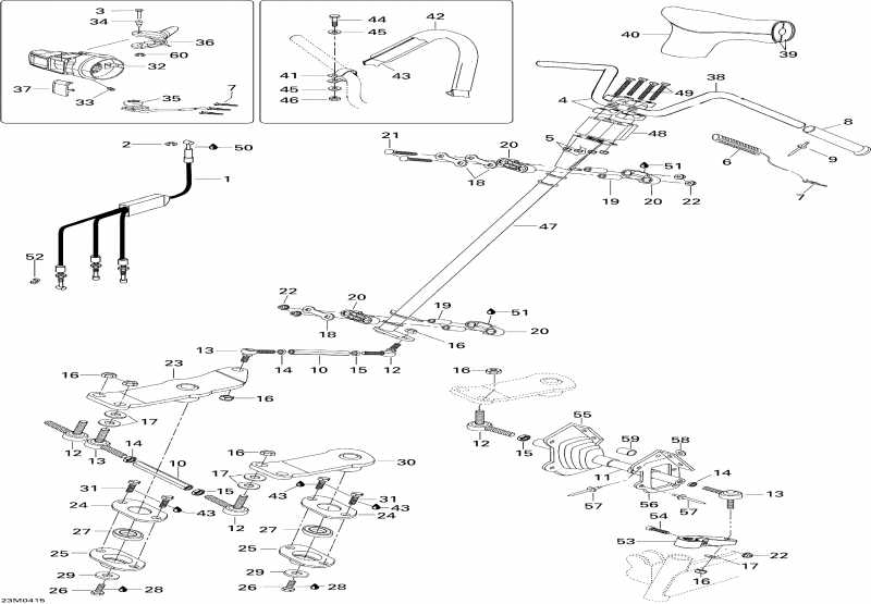 snowmobile BRP  Skandic SUV 550F, 2004 - Steering System