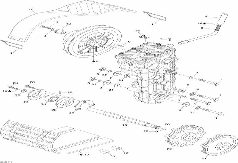 snowmobile Skidoo - Drive System