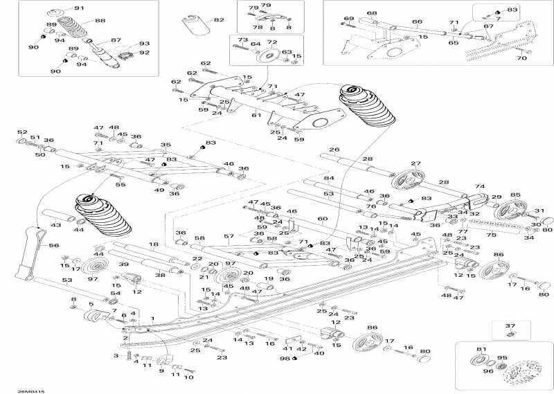 snowmobile Skidoo - Rear Suspension