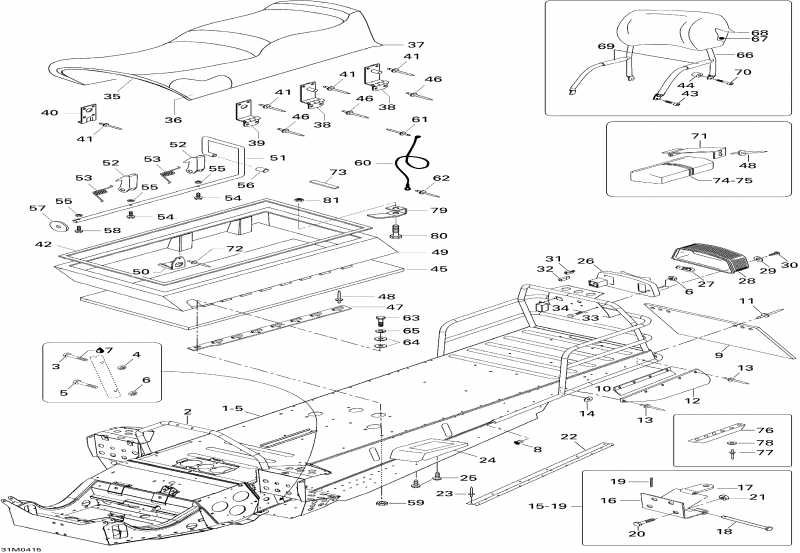 Skidoo ����������� Skandic SUV 600, 2004 - Frame And Seat