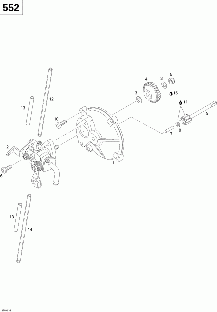  BRP Skandic WT/SWT 550F , 2004  - Oil Injection System (552)