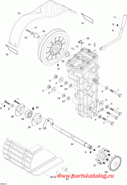 �������� Ski Doo Skandic WT/SWT 550F , 2004 - Drive System