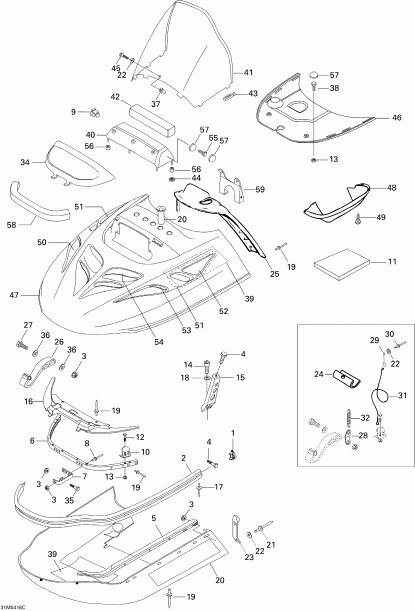 �������� SkiDoo Skandic WT/SWT 550F , 2004 - Cab, Console