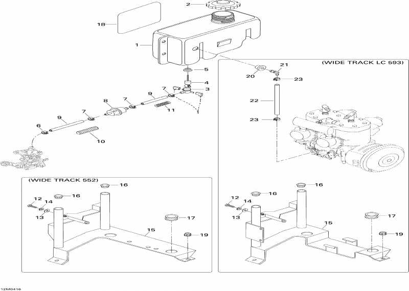 Skandic WTLC 600, 2004 - Oil Tank And Support