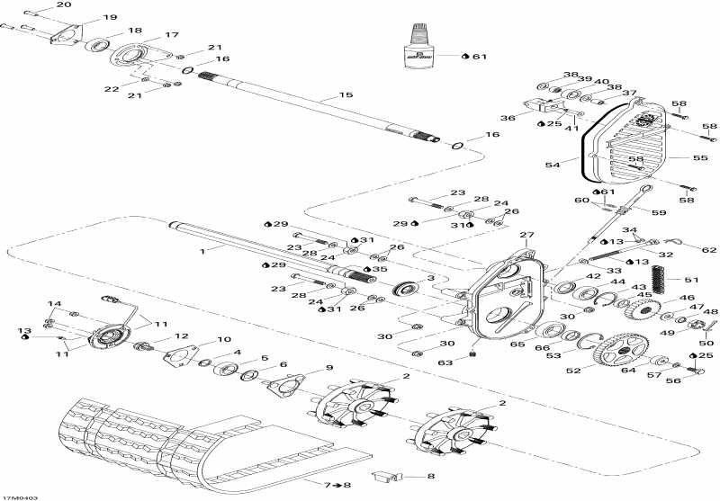 SKIDOO Summit 550F, 2004  - Drive System Summit 550f