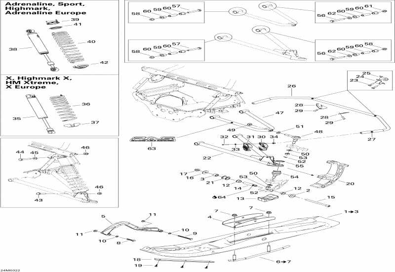  Ski-doo  Summit 800 HO, 2004 - Front Suspension