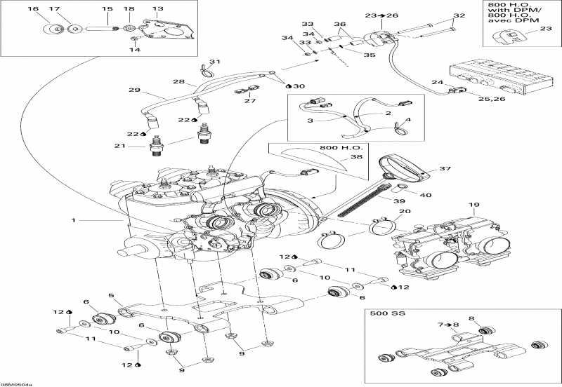 BRP SkiDoo GTX 600 HO, 2005  - Engine 1, 600ho