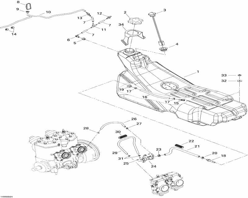  BRP GTX 600 HO, 2005 - Fuel System 600ho