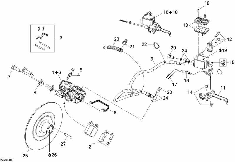    GTX 600 HO, 2005 - Hydraulic Brake 600ho