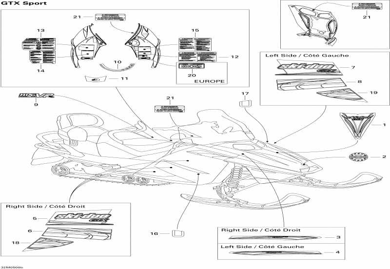  SkiDoo - Decals Sport