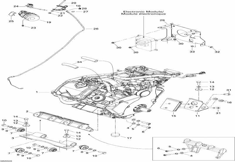 snowmobile SkiDoo ����������� Legend V-1000, 2005 - Engine
