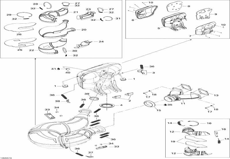 �������� SKIDOO Mach Z 1000 SDI, 2005 ������ - Exhaust System