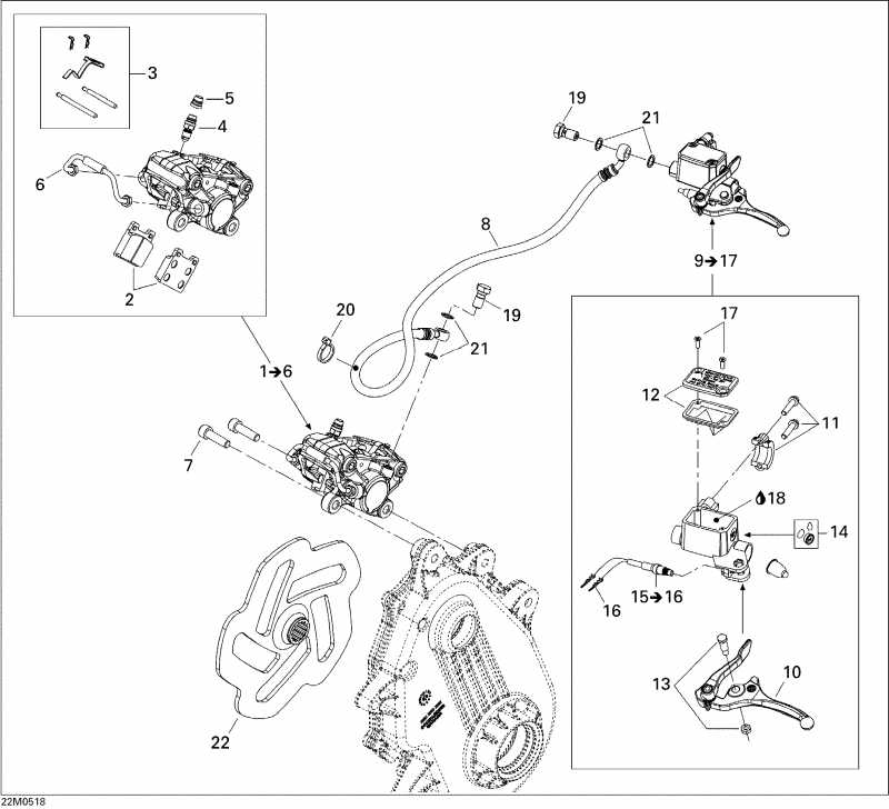  SKIDOO  Mach Z 1000 SDI, 2005 - Hydraulic Brake