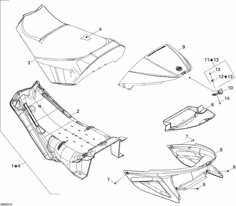 snowmobile ski-doo - Seat