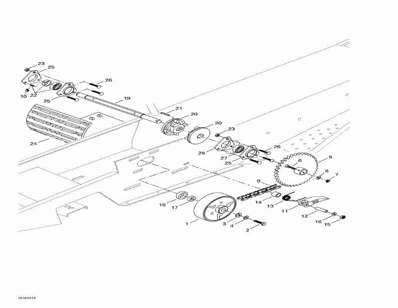 snowmobile  Mini Z, 2005 - Drive Axle  Track