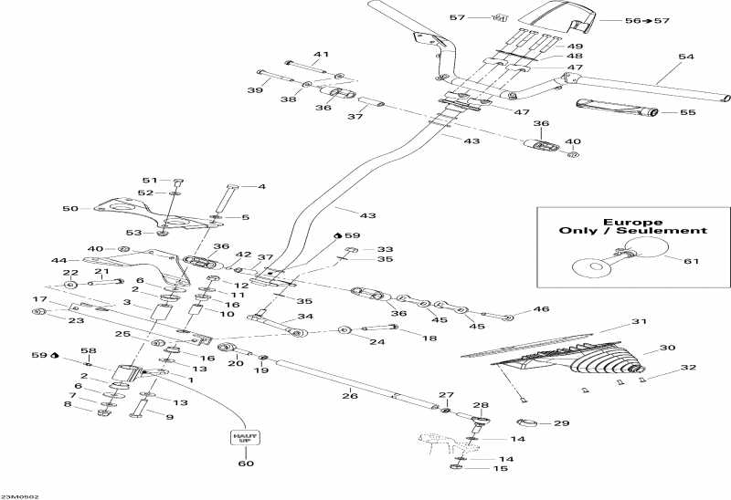 snowmobile  ����������� MX Z 380F, 2005 - Steering System