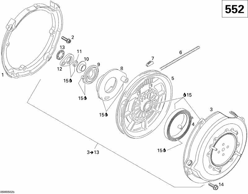 snowmobile ski-doo MX Z 550F, 2005 - Rewind  552