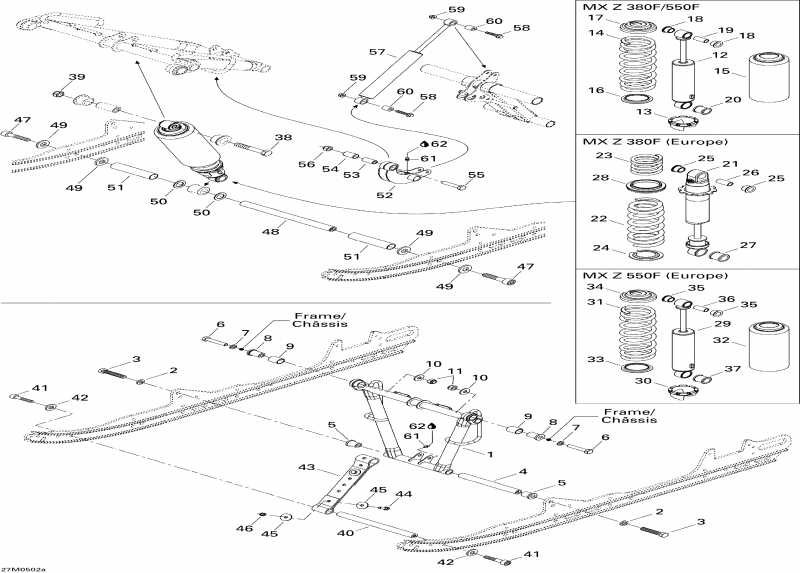  Ski-doo  MX Z 550F, 2005 - Front Arm Mx Z 550f