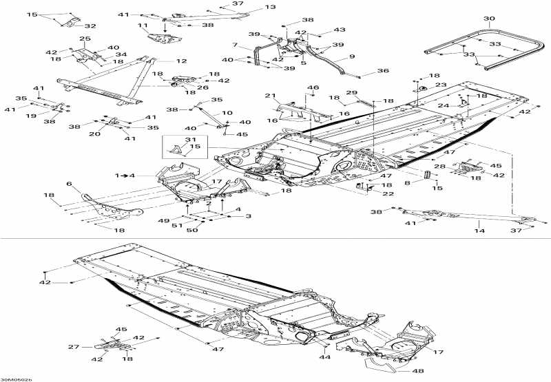 snowmobile BRP ������ MX Z 550F, 2005 - Frame And Components
