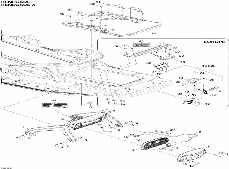  Ski Doo  MX Z 600 HO Renegade, 2005 - Luggage Rack