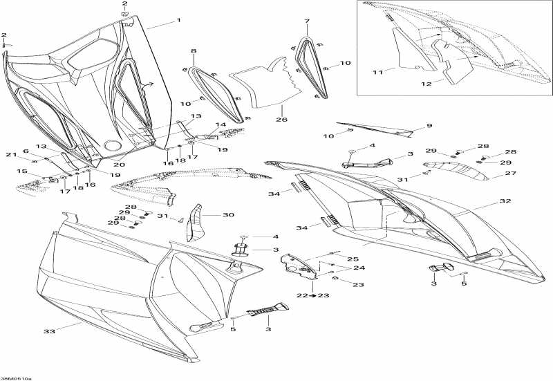  ski-doo MX Z X 440 Racing, 2005 - Hood