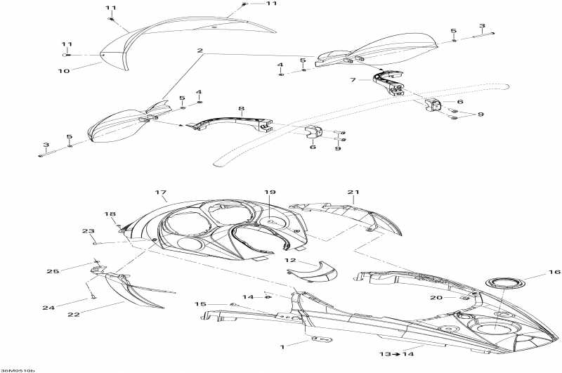 MX Z X 440 Racing, 2005 ������ - Windshield And Console