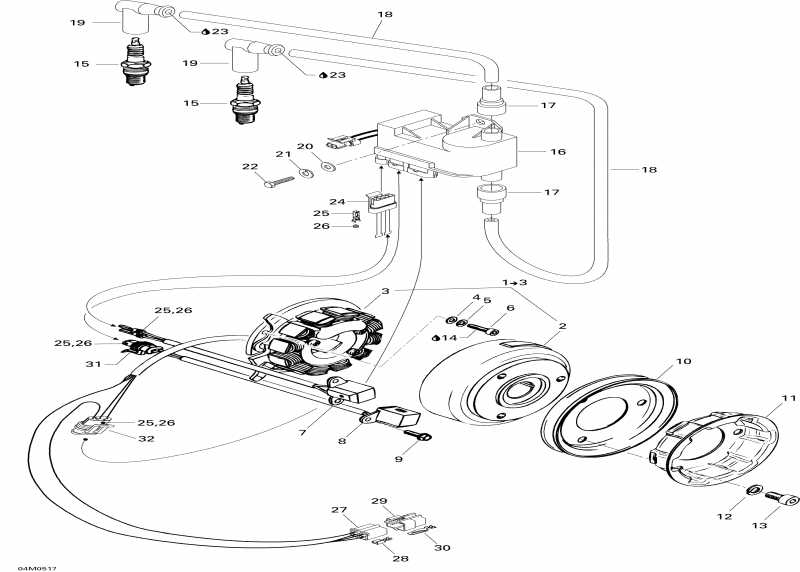  Skidoo Skandic LT 440F, 2005  - Magneto