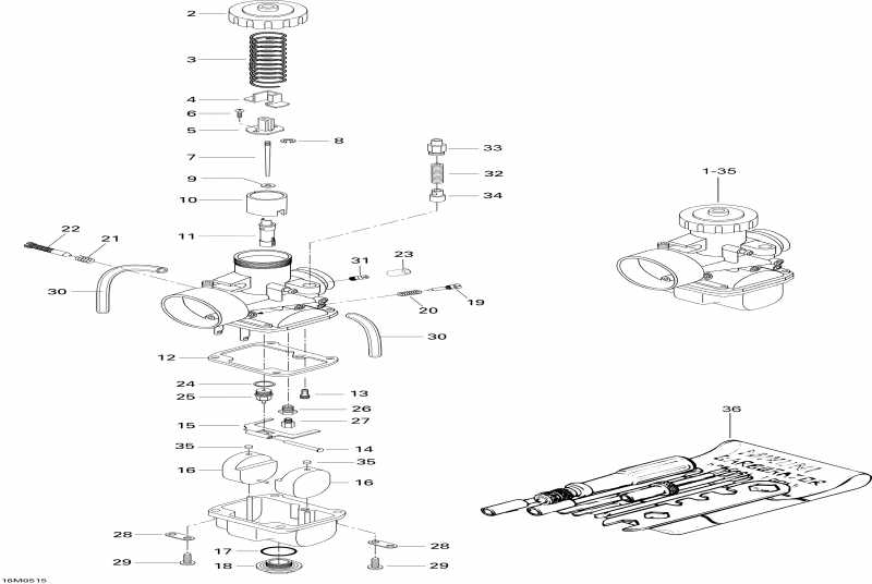 snowmobile   Skandic SUV 550F, 2005 - Carburetor 550f Suv