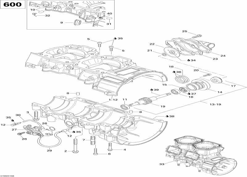 snowmobile - Crankcase (600)