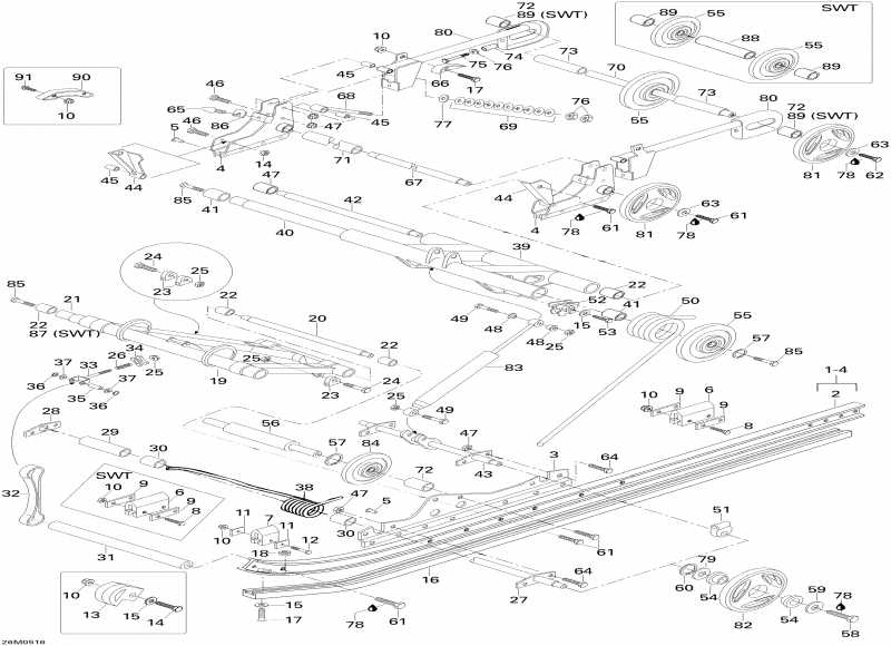 �������� Skidoo Skandic SWT 550F, 2005 - Rear Suspension 550f Swt