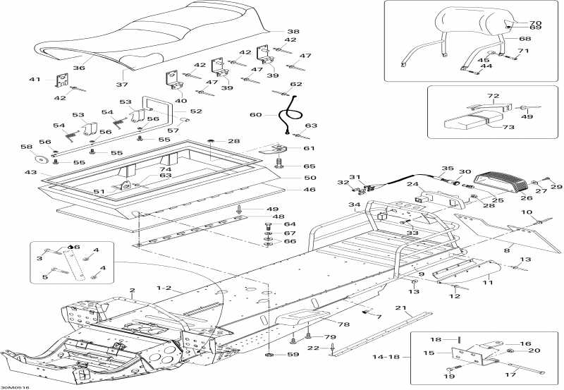 ��������  Skandic WT 600, 2005 - Frame And Seat 600 Wt