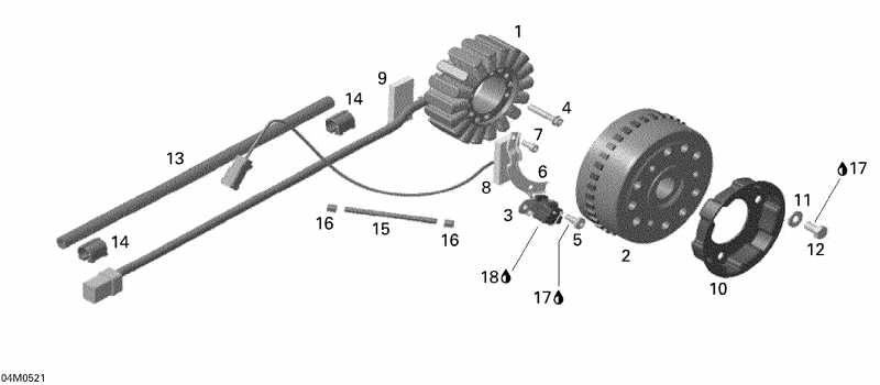  Ski-doo Summit 1000 SDI, Highmark & Highmark X, 2005  - Magneto