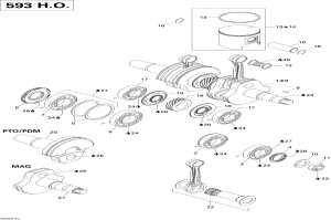 01-    593ho (01- Crankshaft And Pistons 593ho)