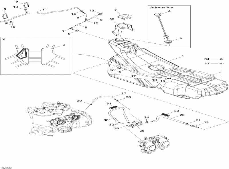 snowmobile BRP SkiDoo Summit 600 HO, 2005  - Fuel System 600ho