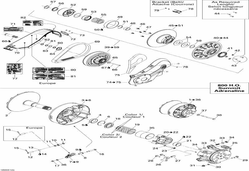 snowmobile  Summit 800 HO, 2005 ������ - Pulley System 800ho Adrenaline